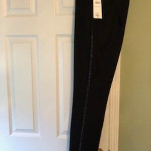 New with tag, Marc Cain Black Dress Pant with Swarovski Crystal Trim
